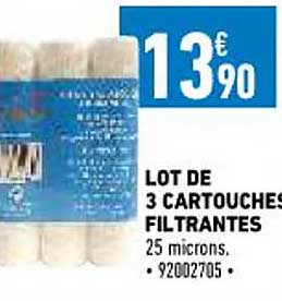 lot de 3 cartouches filtrantes