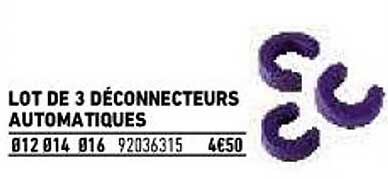 lot de 3 déconnecteurs automatiques