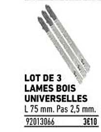 Lot De 3 Lames Bois Universelles