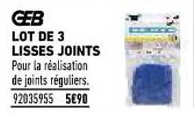 lot de 3 lisses joints geb