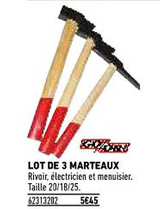 lot de 3 marteaux go-on!