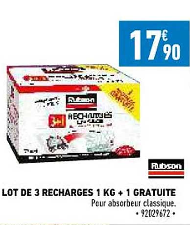 lot de 3 recharges 1 kg + 1 gratuite rubson