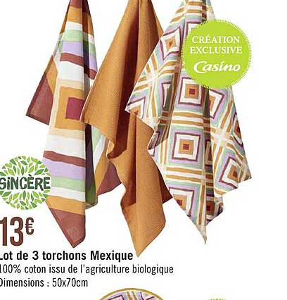 lot de 3 trochons mexique sincère