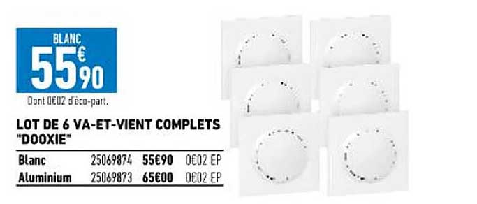 lot de 6 va-et-vient complets "dooxie"