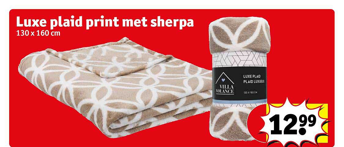 luxe plaid print met sherpa