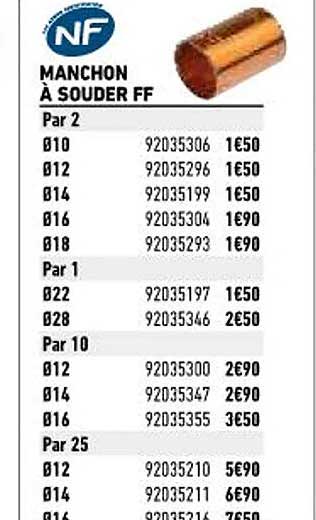 manchon à souder ff