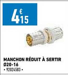 manchon réduit à sertir ø20-16