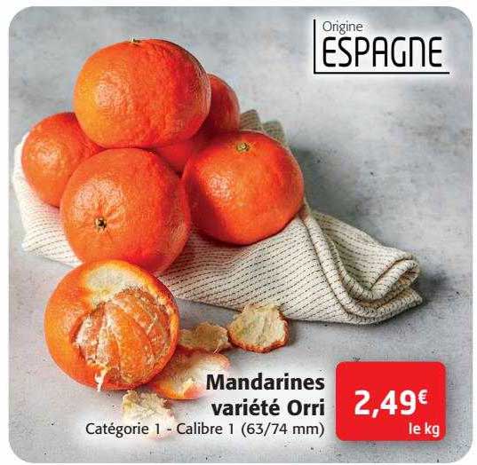 mandarines variété orri