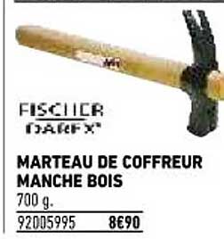 marteau de coffreur manche bois fischer darex