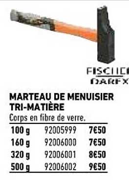 marteau de menuisier tri-matière