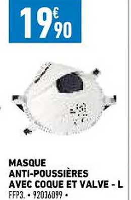masque anti-poussières avec coque et valve - l