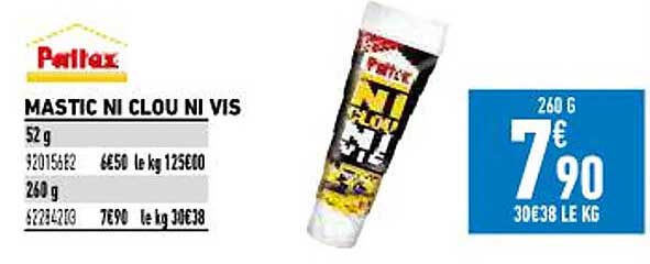 mastic ni clou nin vis pattex