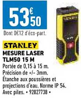 mesure laser tlm50 15 m stanley