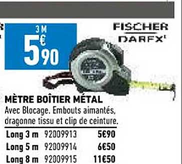 mètre boîtier métal fischer darex