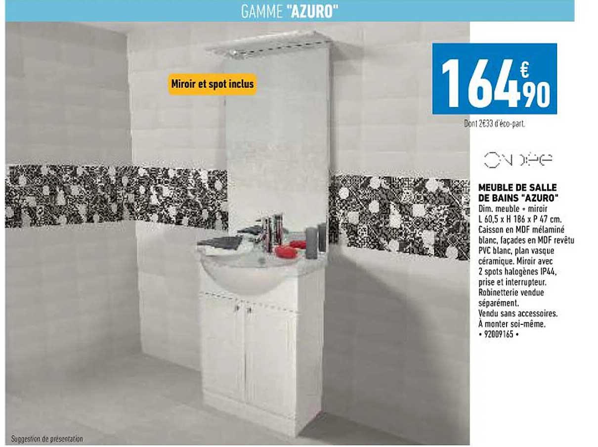 meuble de salle de bains "azuro"