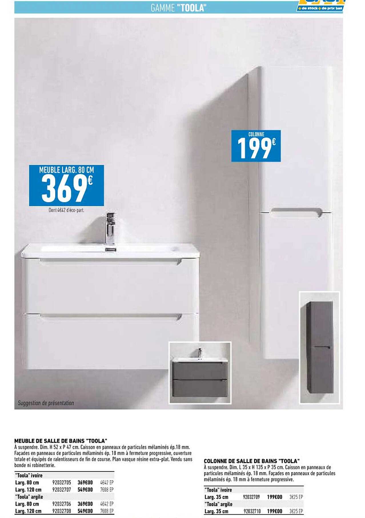 Meuble De Salle De Bains "toola", Colonne De Salle De Bains "toola"