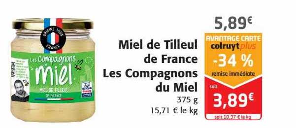 miel de  tilleul de france les compagnons du miel