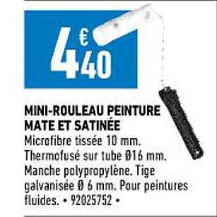 mini-rouleau peinture mate et satinée