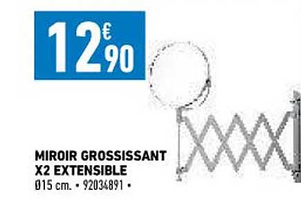 miroir grossissant x2 extensible