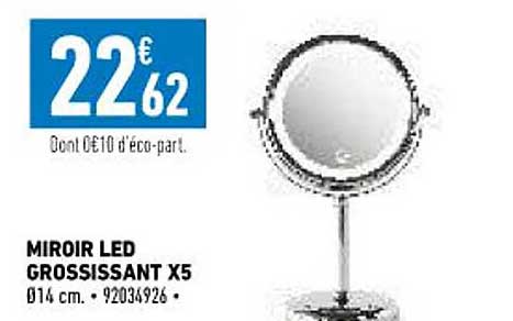 miroir led grossissant x5