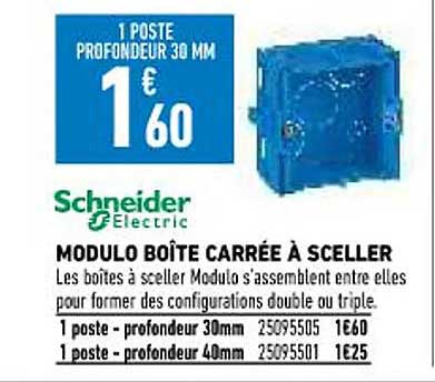 modulo boîte carrée à sceller schneider electric