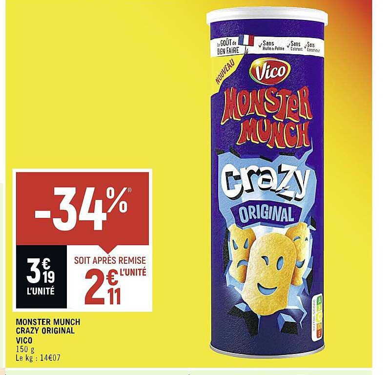 Monster Munch Crazy Original Vico