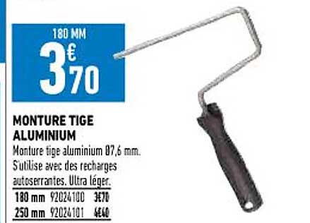 monture tige aluminium