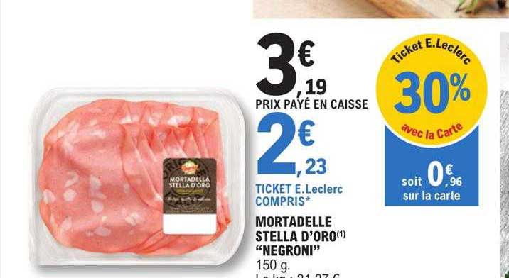 Mortadelle Stella D'oro "negroni"