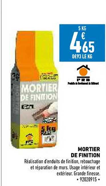 mortier de finition