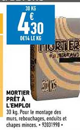 mortier prêt à l'emploi