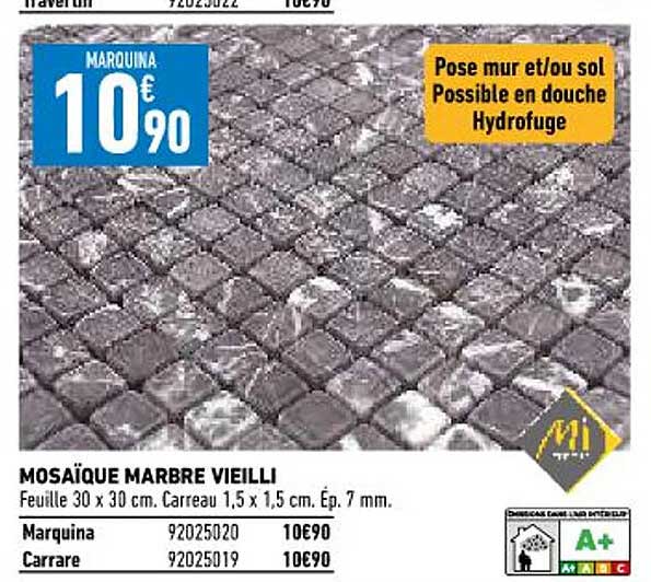 mosaïque marbre vieilli