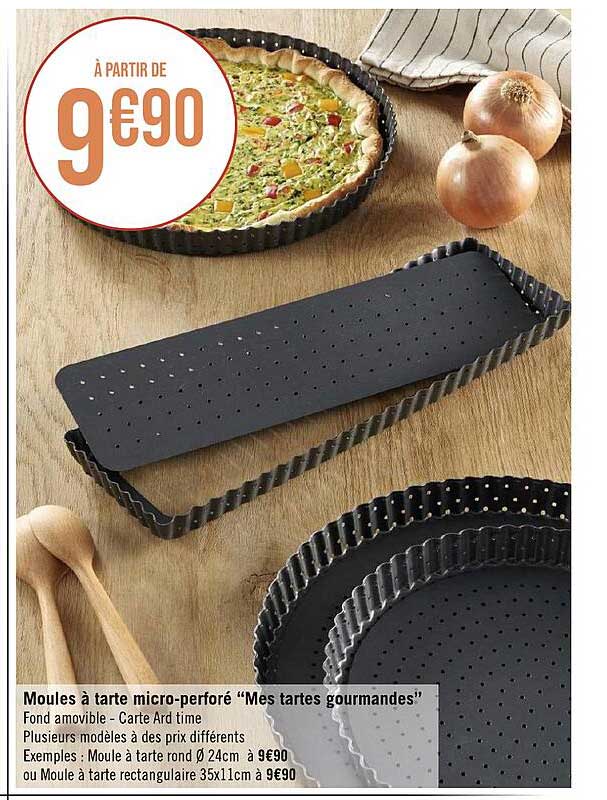 moules à tarte micro-perforé "mes tartes gourmandes"