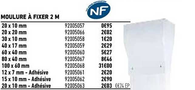 moulure à fixer 2 m