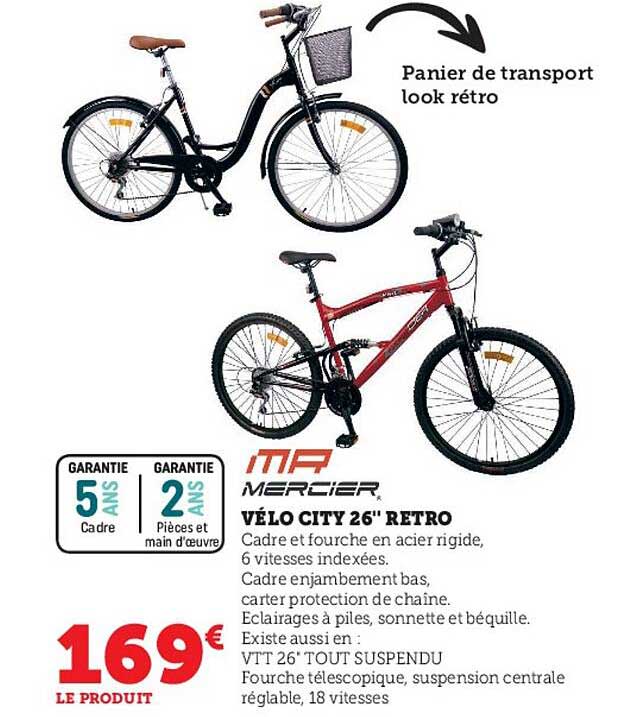 mr mercier vélo city 26" retro