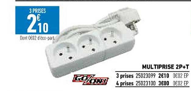 multiprise 2p+t go-on!