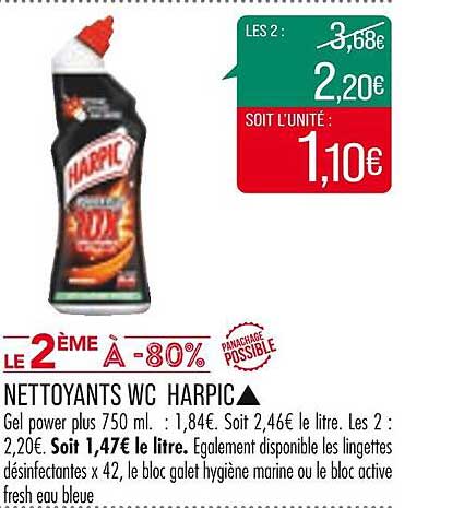 nettoyants wc harpic