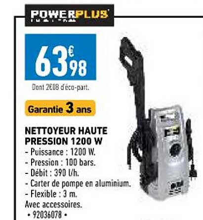 nettoyeur haute pression 1200w powerplus