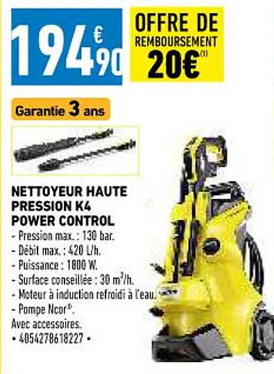 nettoyeur haute pression k4 power control kärcher