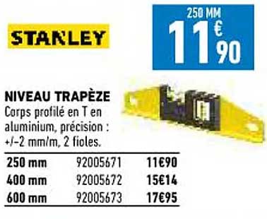 niveau trapèze stanley
