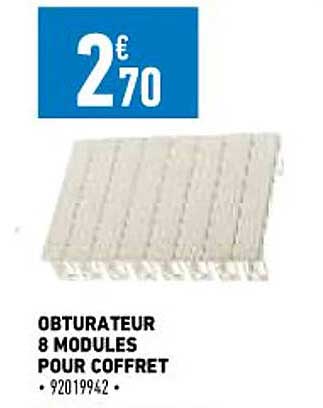 obturateur 8 modules pour coffret