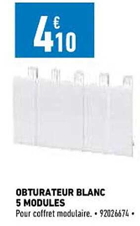 obturateur blanc 5 modules