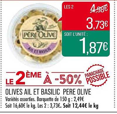 olives ail et basilic père olive