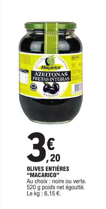 olives entières "macarico"