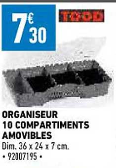 organiseur 10 compartiments amovibles tood