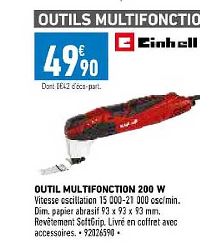 outil multifonction 200w einhell
