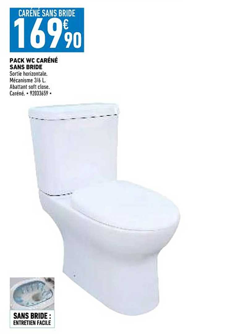pack wc caréné sans bride