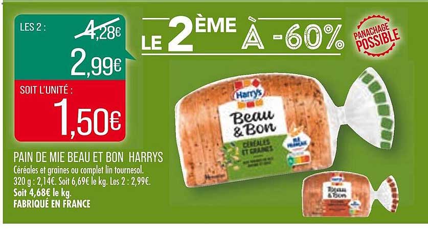 pain de mie beau et bon harrys