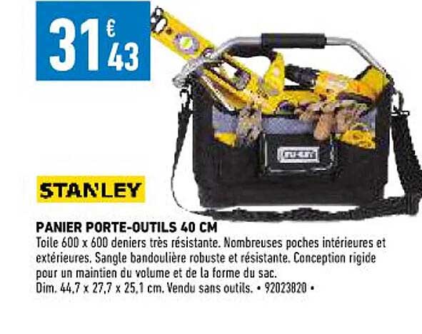 panier porte-outils 40 cm stanley