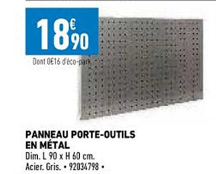 panneau porte-outils en métal