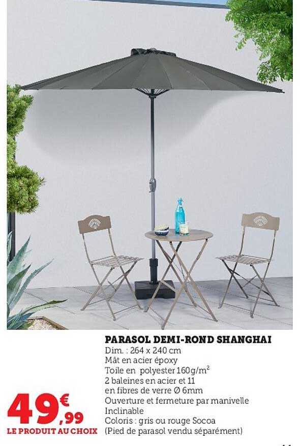 parasol demi-rond shanghai